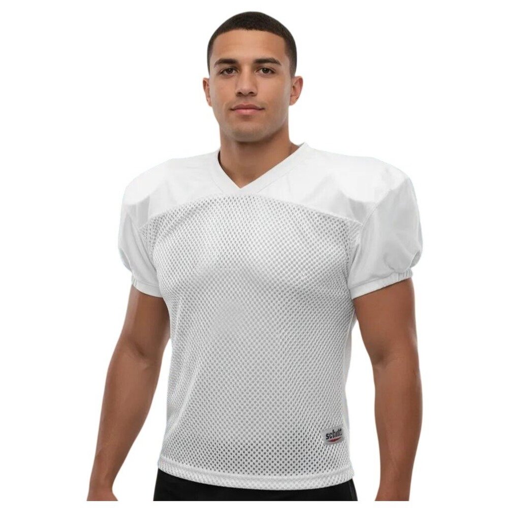 Schutt White Porthole Mesh Pro-Cut Adult Football Jersey Men's Varsity Small